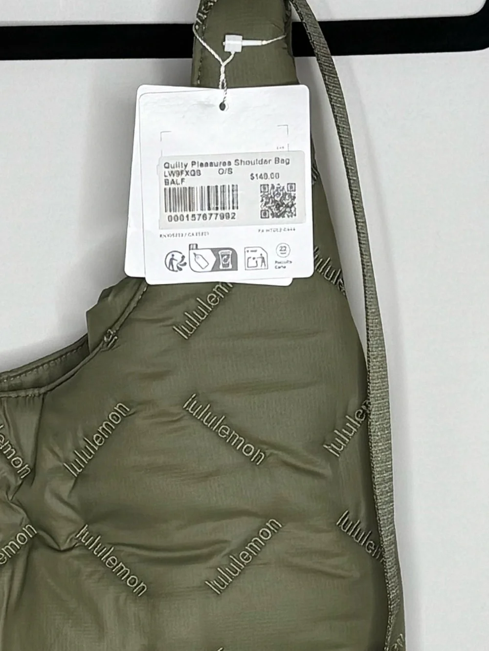 lululemon Quilty Pleasures Shoulder Bag 14L Bay Leaf Gold NWT